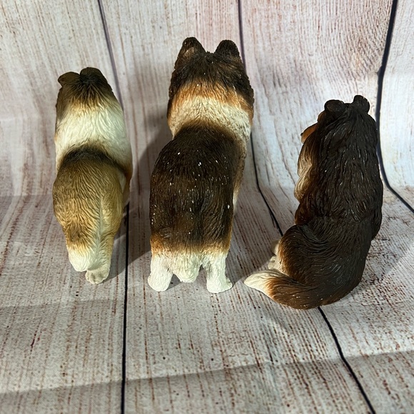 3 Stone Critters Dogs, Collie @1984, puppy, cute, Vintage - Picture 4 of 8